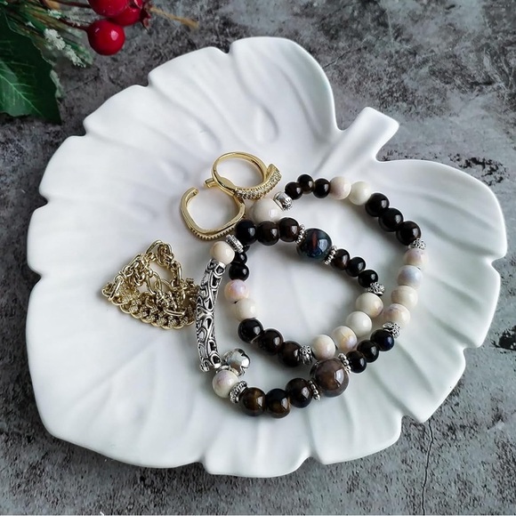 LARGE MONSTERA LEAF SILICONE TRAY MOLD DIY RESIN MICA SHELLS SEA GLASS& MORE LOT - Picture 8 of 16